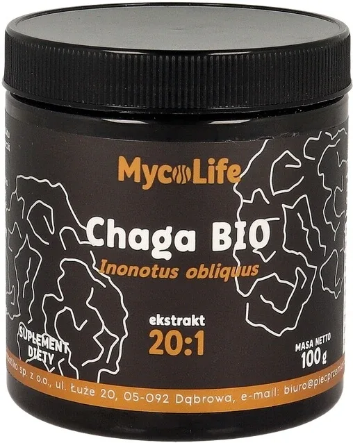 Cinci transformări MycoLife Chaga BIO 100 g — preț și oferte