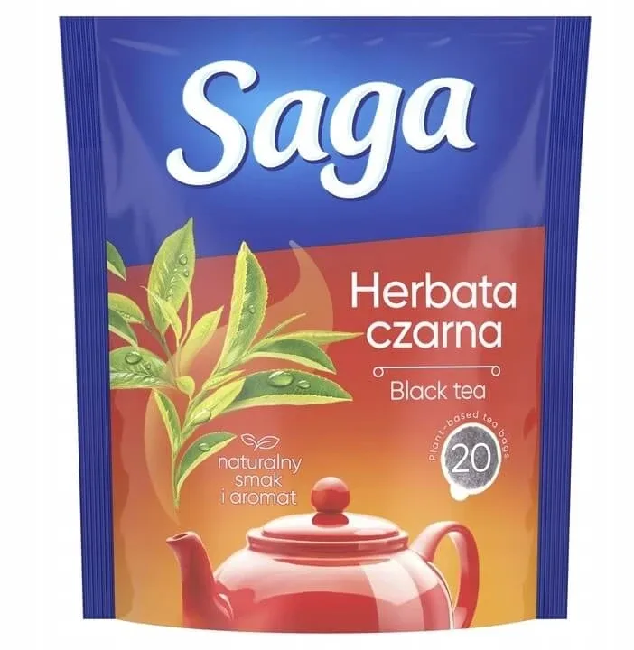 Saga Ceai negru negru 20 pliculețe — preț și oferte