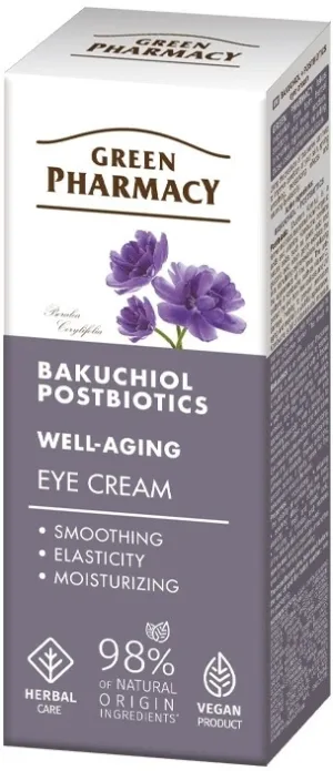 Green Pharmacy Cremă de ochi bacuchiol, postbiotice 15 ml