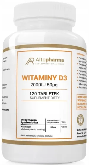 Altopharma Vitamina D3 2000 UI 50 mcg 120 comprimate