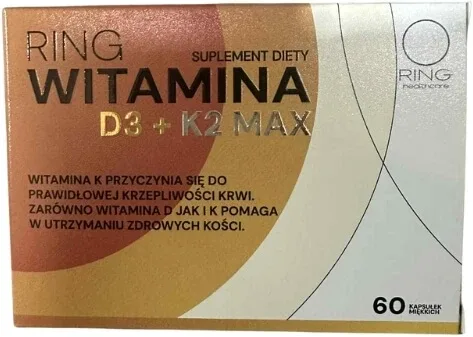Ring Vitamina D3 + K2 Max 60 capsule — preț și oferte