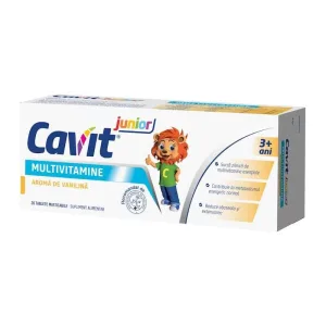 Cavit Junior cu aroma de vanilie, Biofarm | 20 comprimate