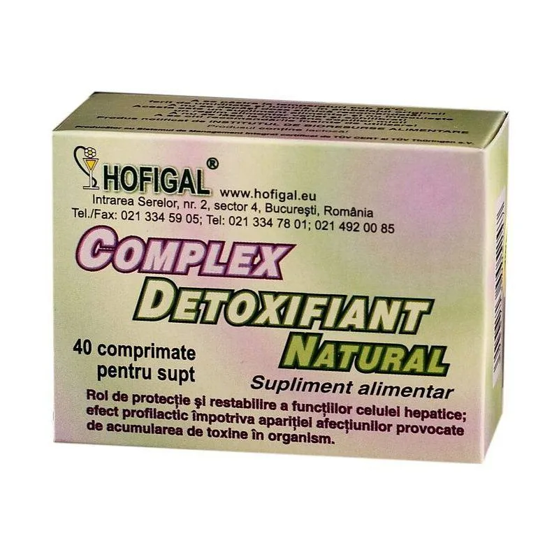Complex detoxifiant, 40 comprimate, Hofigal — preț și oferte