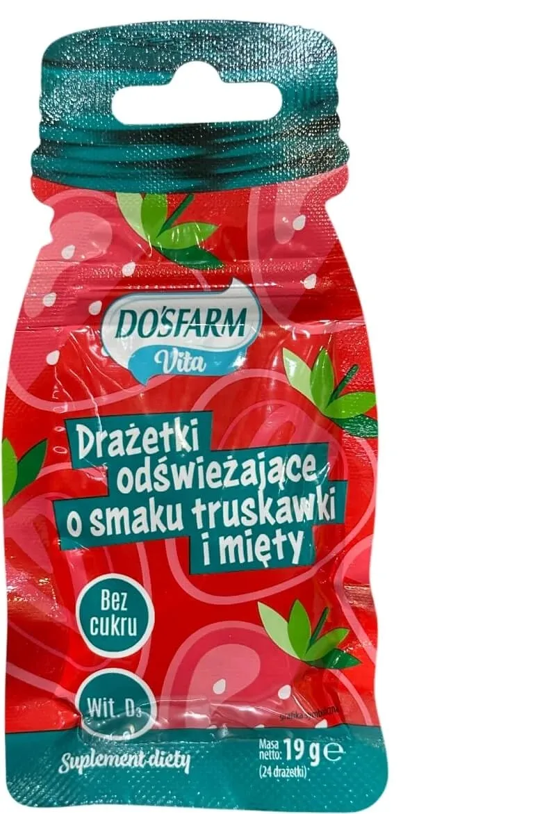 Dosfarm Vita Dragee răcoritoare cu aromă de căpșuni și ... — preț și oferte
