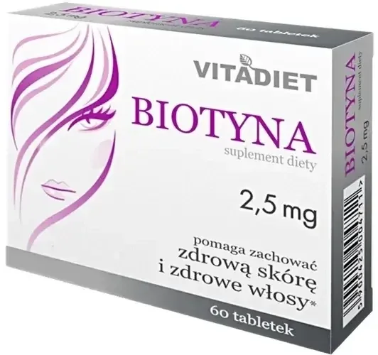 Vitadiet Biotin 2.5 mg 60 comprimate — preț și oferte