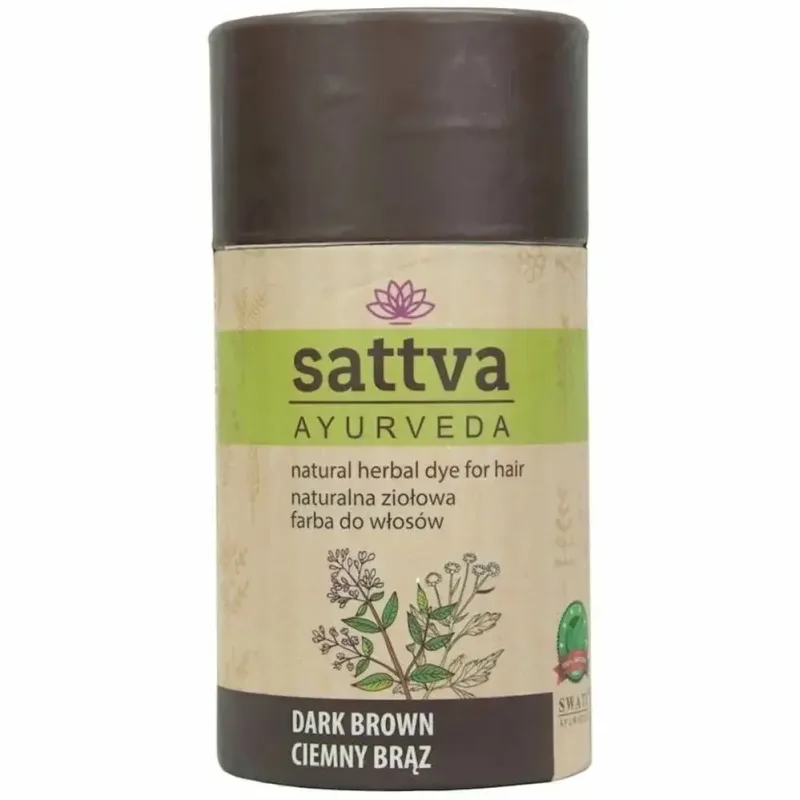 Sattva Natural vopsea de păr pe bază de plante maro închis 150 g Sattva Ayurveda — preț și oferte