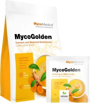 MycoMedica MycoGolden băutură decofeinizată fortificată cu Reishi și ...