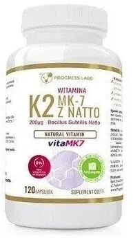 PROGRESS LABS Vitamina K2 vitaMK7 200uq 120 capsule — preț și oferte