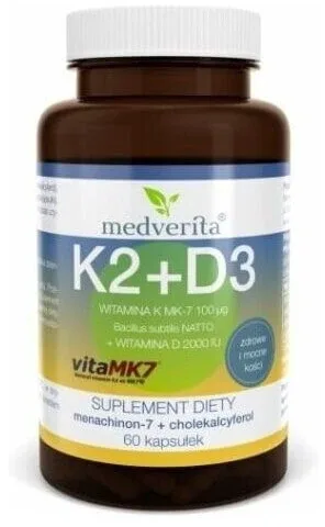 Medverita K2 + D3 2000 UI 60 capsule — preț și oferte