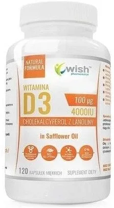 Wish Vitamina D3 4000IU 120 capsule moi — preț și oferte