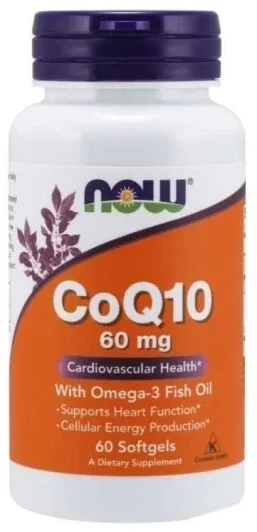 NOW FOODS Coenzima Q10 60 mg + Omega 3 60 capsule — preț și oferte