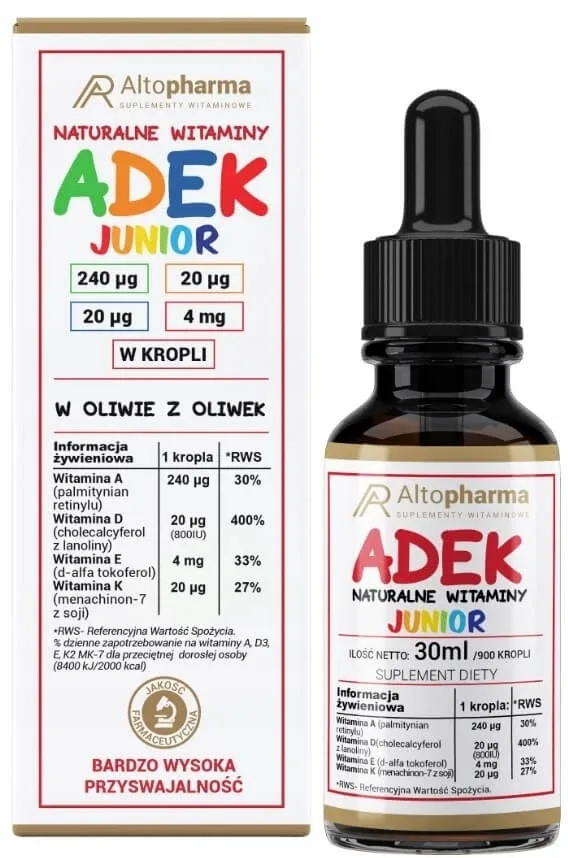Altopharma Vitamine naturale A, D, E, K Junior Drops în ... — preț și oferte