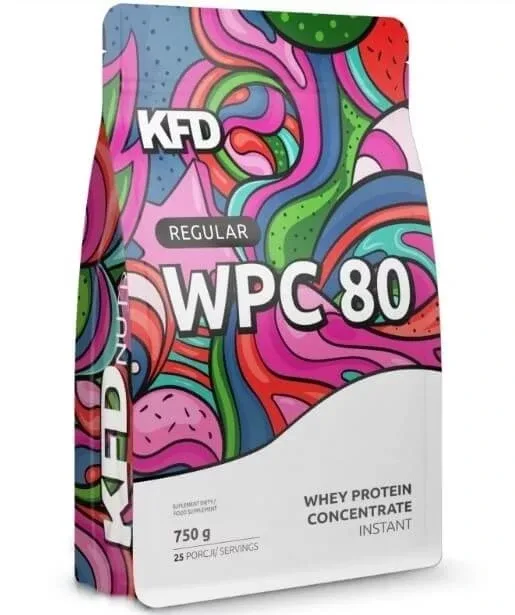 KFD WPC 80 Regular Protein aromă de vanilie și căpșuni 750g — preț și oferte
