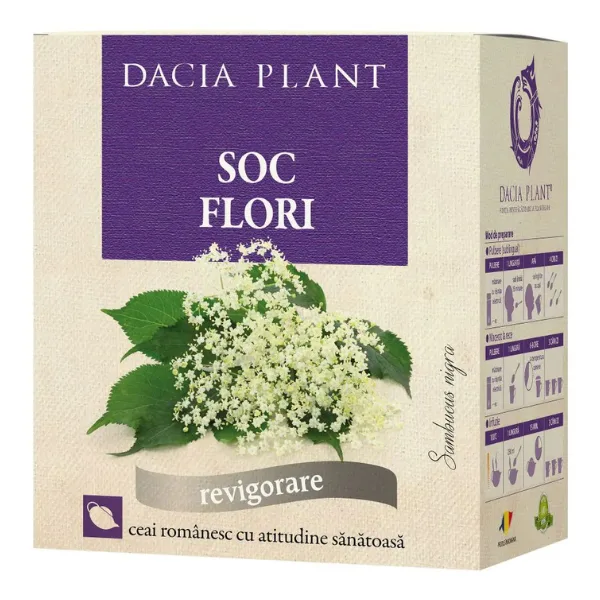 Ceai Flori de Soc, Dacia Plant | 50 g — preț și oferte
