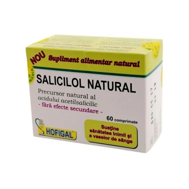 Salicilol Natural, 60 comprimate, Hofigal — preț și oferte