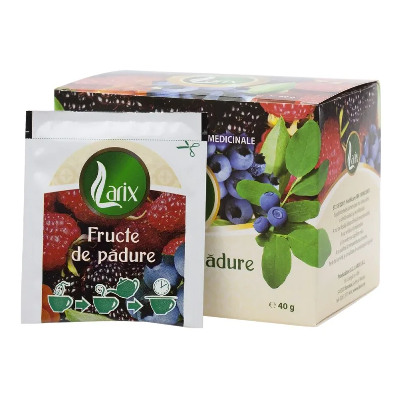Ceai fructe de padure – supraplic, Larix | 20 plicuri LARIX INFINITY — preț și oferte