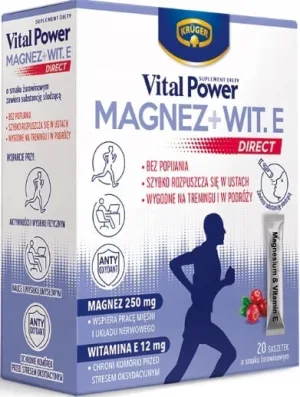 KRUGER Vital Power Magneziu + Vitamina E Direct, aromă ...