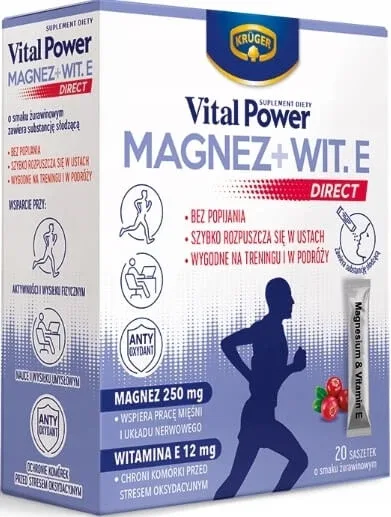 KRUGER Vital Power Magneziu + Vitamina E Direct, aromă ... — preț și oferte