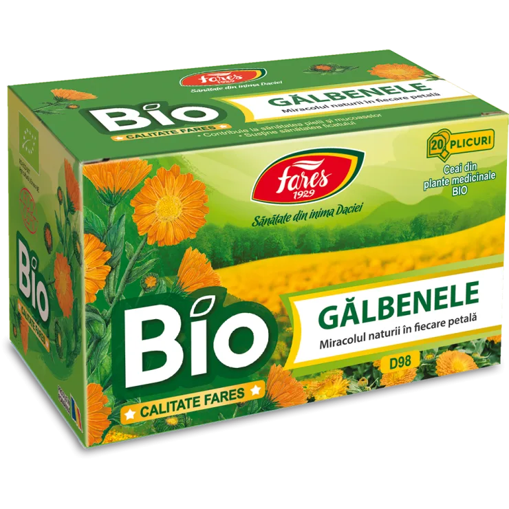 Ceai Galbenele BIO, Fares | 20 plicuri — preț și oferte