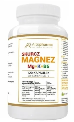 Altopharma Skurcz Magneziu MG+K+B6 120 capsule