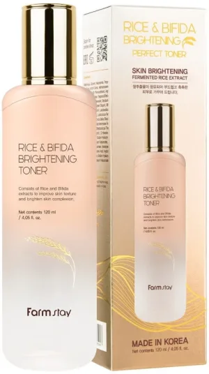 Farmstay Rice & Bifida Brightening Toner Tonic de ...