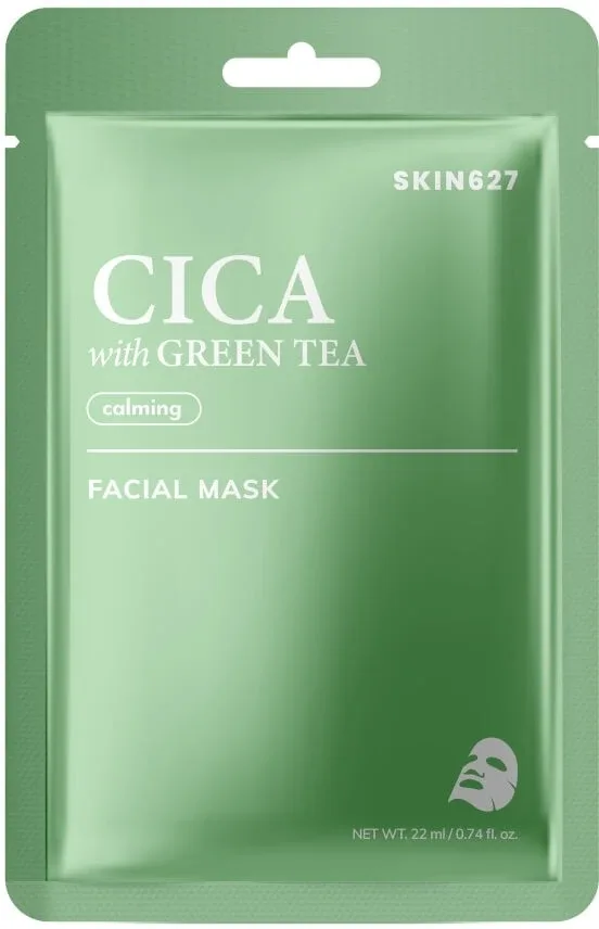 SKIN627 Mască de față cu cică și ceai verde 22 ml — preț și oferte