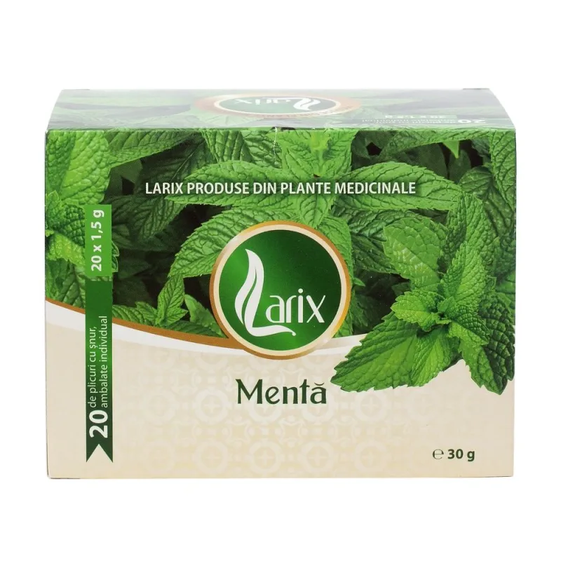 Ceai Menta, Larix | 20 plicuri cu supraplic LARIX INFINITY — preț și oferte