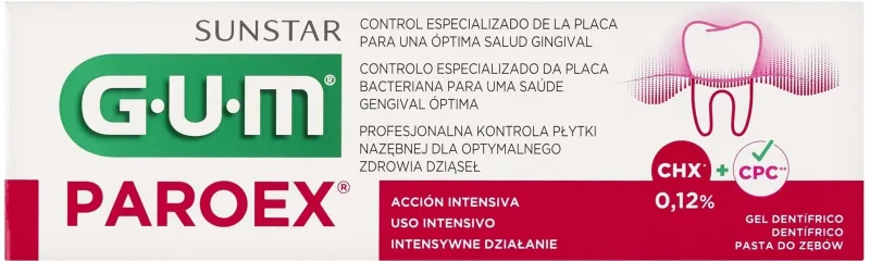 Sunstar GUM Paroex pastă de dinți 0,12% CHX 75 ml — preț și oferte