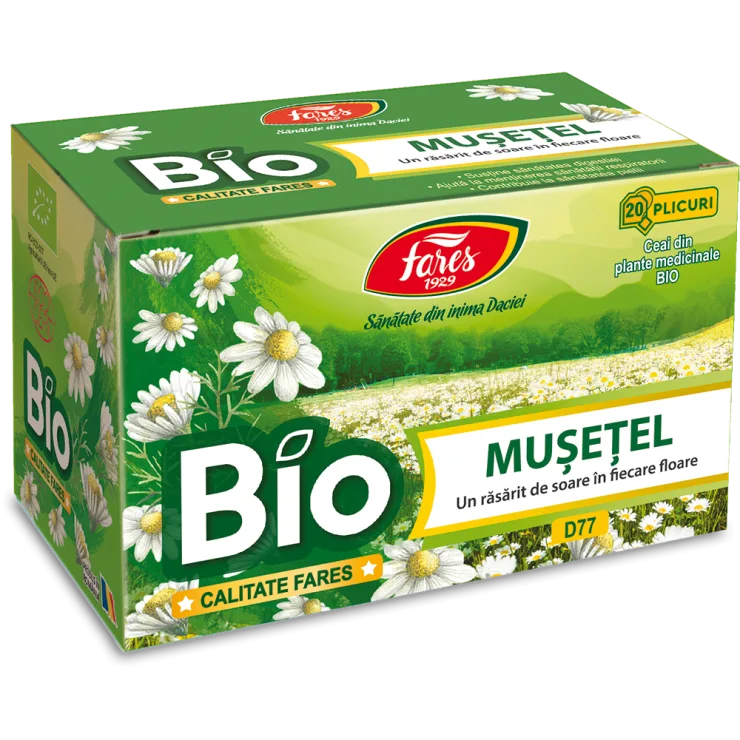 Ceai Musetel BIO, Fares | 20 plicuri — preț și oferte