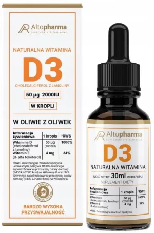 Altopharma Vitamina D3 Cholecalciferol natural din lanolină ...