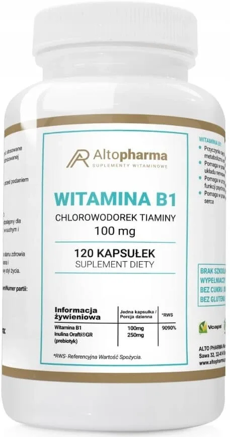 Altopharma Vitamina B1 100mg clorhidrat de tiamină 120 capsule. — preț și oferte