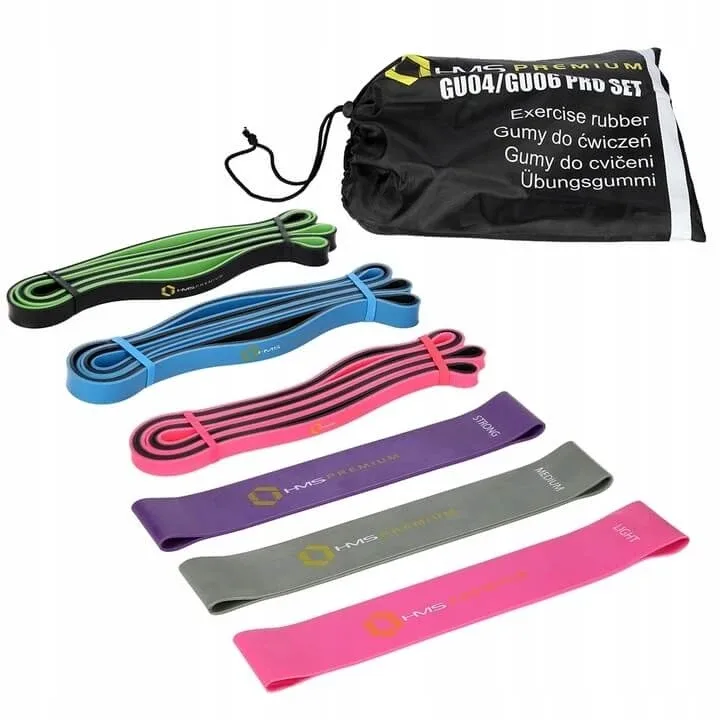 Abisal PRO SET HMS Set de cauciuc pentru exerciții premium GU04/GU06 — preț și oferte
