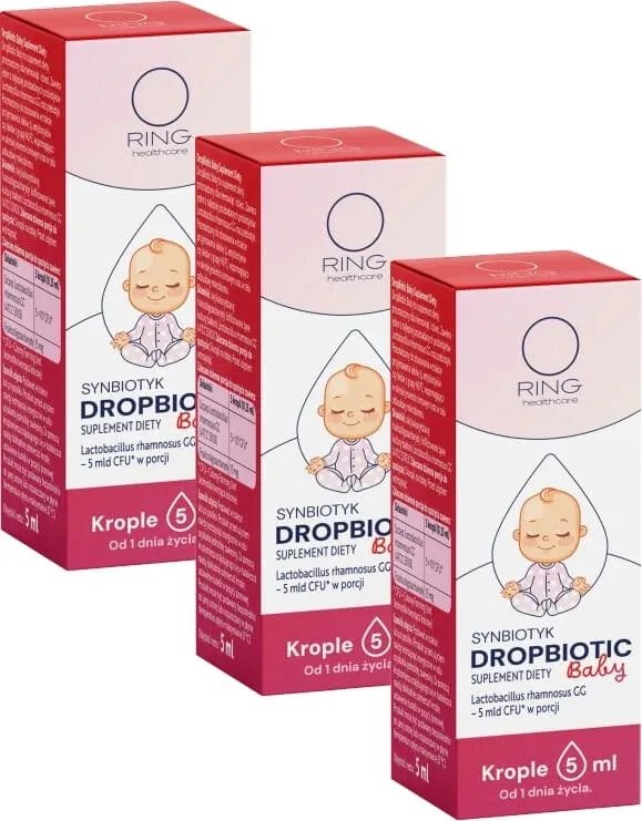 Ring Dropbiotic Baby drops 5 ml Multi-pack × 3 — preț și oferte