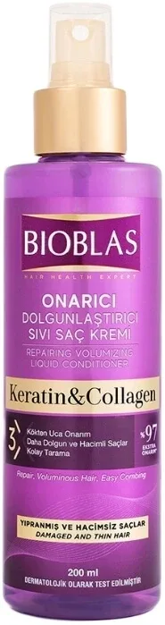Bioblas Keratin & Collagen Balsam lichid pentru păr ...