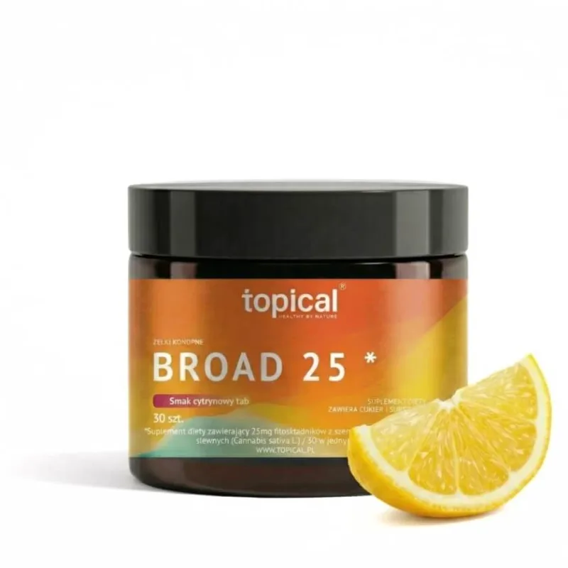 Topical Broad 25 Gels de cânepă cu aromă de lămâie 30 bucăți — preț și oferte