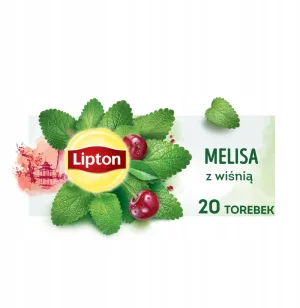 Lipton Cherry Lemon balm ceai din plante 20 pliculețe