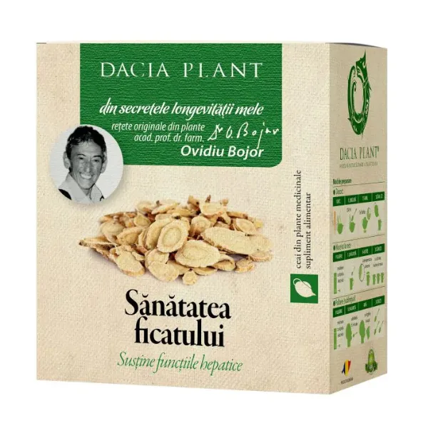 Ceai Sanatatea Ficatului, Dacia Plant | 50 g — preț și oferte