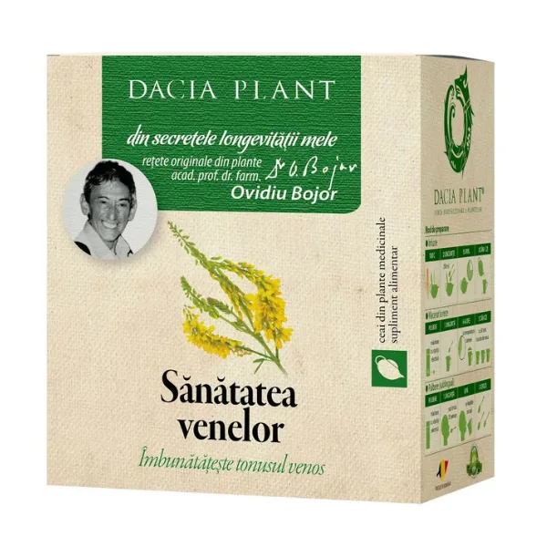 Ceai Sanatatea Venelor, Dacia Plant | 50 g — preț și oferte