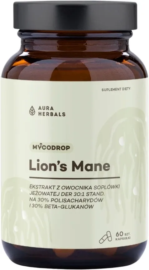 Mycodrop Lion's Mane 30:1 30% Beta-Glucan 60 capsule — preț și oferte