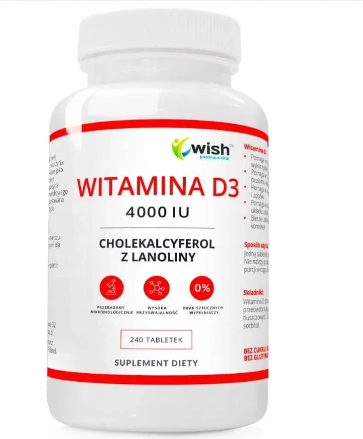 Wish Vitamina D3 4000IU 240 comprimate — preț și oferte