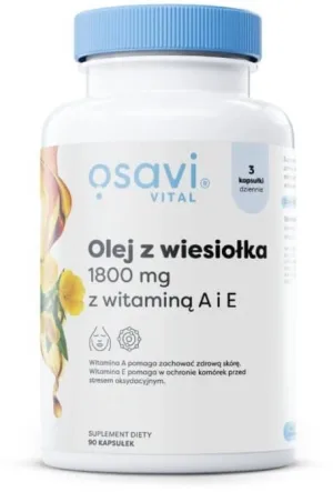 Osavi Evening Primrose Oil 1800 mg cu vitamina A și E, 90 capsule