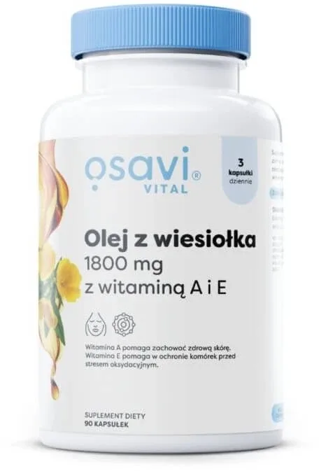 Osavi Evening Primrose Oil 1800 mg cu vitamina A și E, 90 capsule — preț și oferte