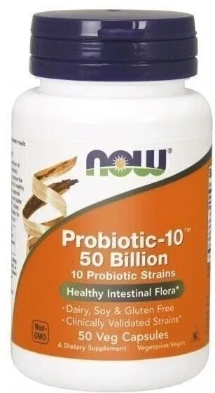 NOW FOODS PROBIOTIC-10 50 Bilion 50 capsule — preț și oferte