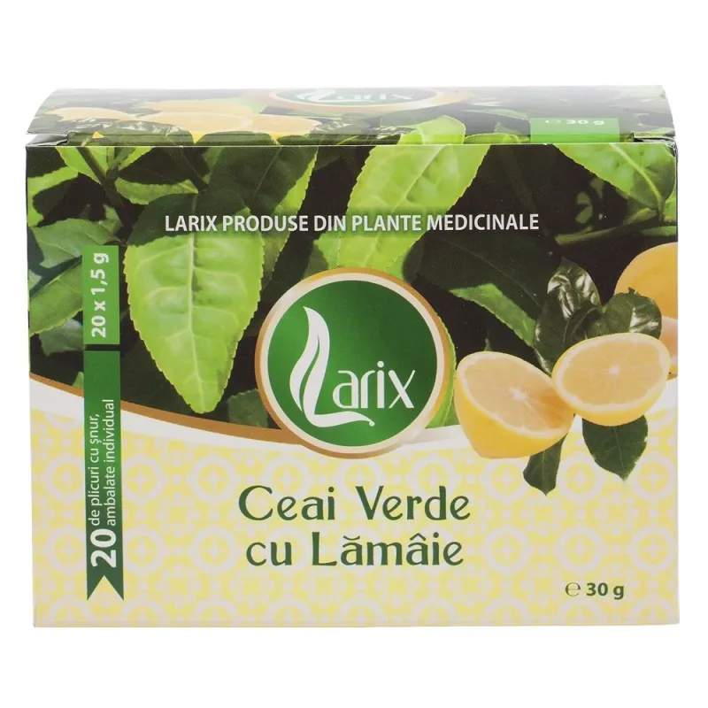 Ceai Verde si Lamaie, Larix | 20 plicuri cu supraplic LARIX INFINITY — preț și oferte