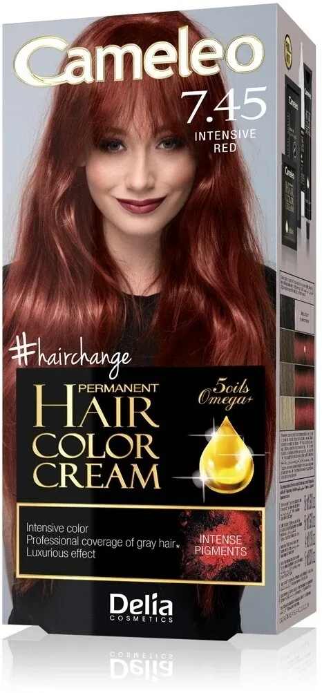 DELIA CAMELEO Omega II 7.45 Vopsea de păr roșie intensivă Delia Cosmetics — preț și oferte