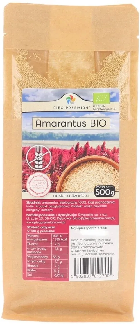 Cinci transformări Amaranth BIO 500 g — preț și oferte