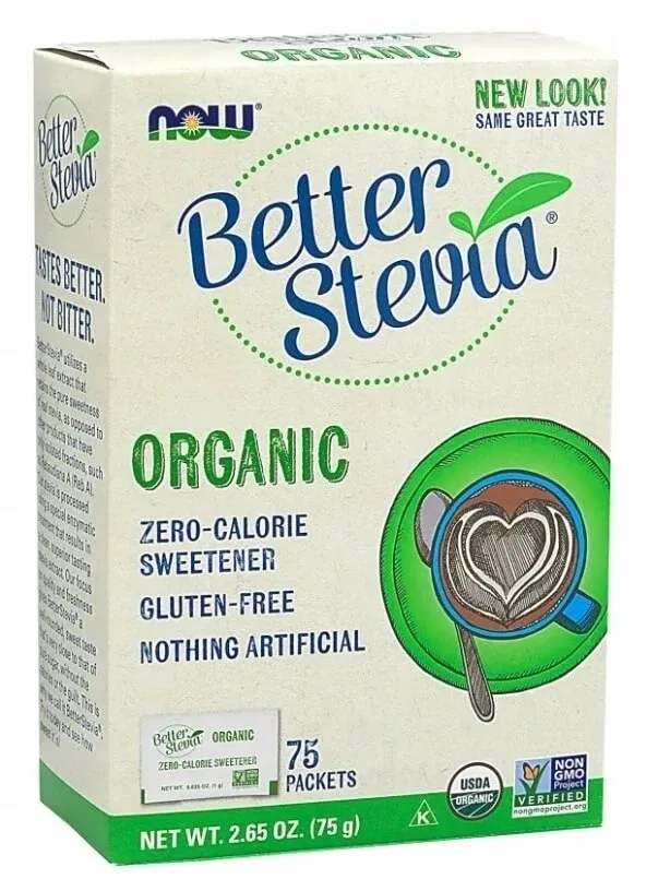 Now Better Stevia Pachete organice 75 pliculețe — preț și oferte