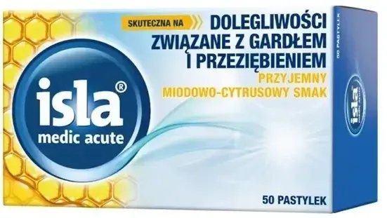 Isla Medic Miere acută cu aromă de citrice 50 de pastiluțe pentru ... — preț și oferte