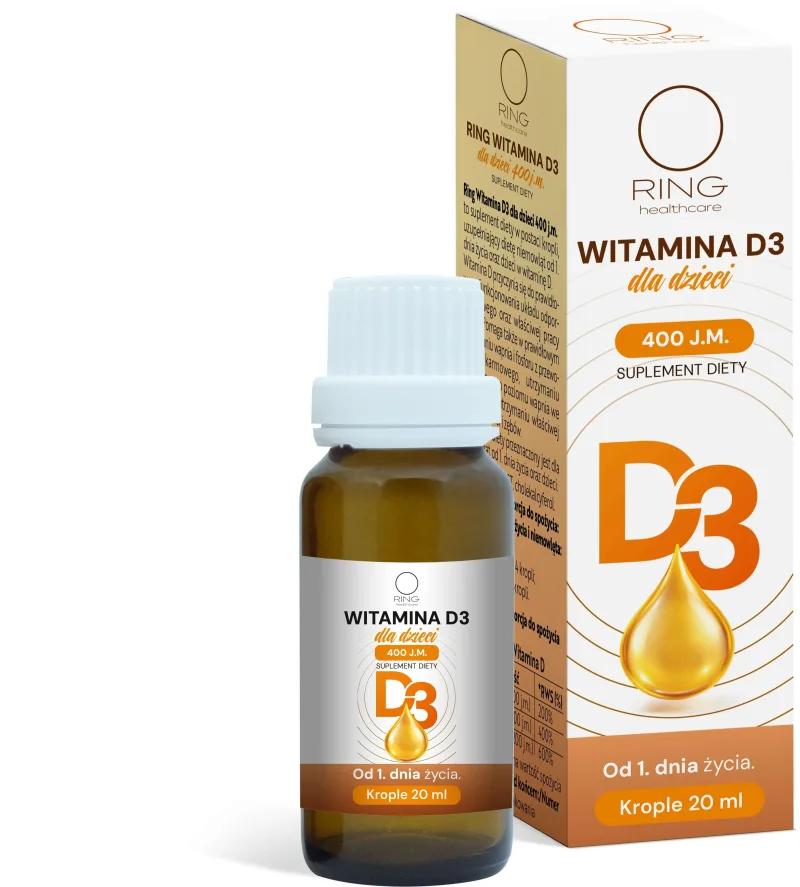 Ring Vitamina D3 pentru copii 20 ml — preț și oferte