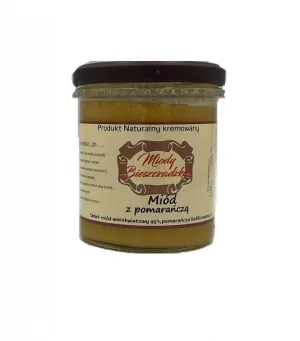 Miody Bieszczadzkie Miód z pomarańczą 400 g